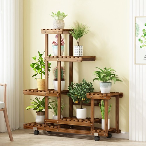 Tier plant stand pine wood - 5,