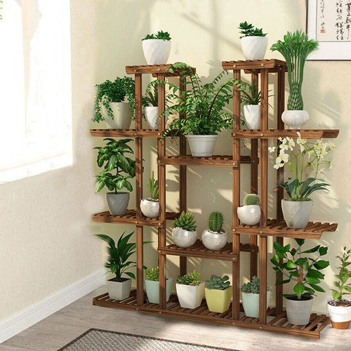 Large tiered wood plant - large, 11-tiered