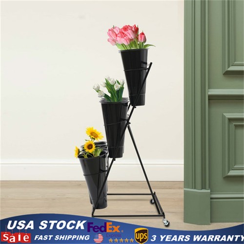 Tier black flower display - 3,